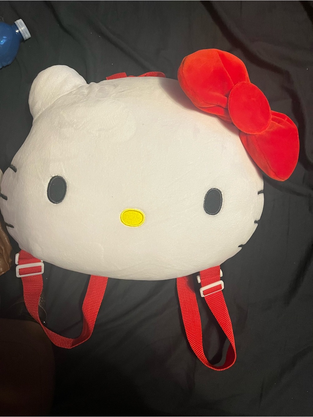 Hello Kitty White Plush Backpack with Red Bow